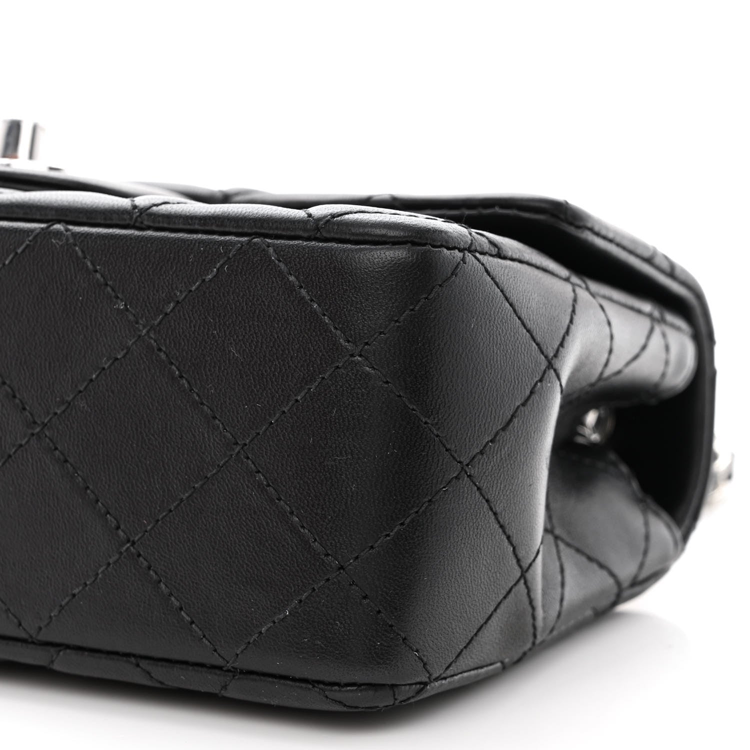 Chanel Lambskin Quilted Mini Rectangular Flap Black 10 of 12