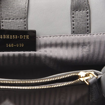 Fendi Vitello Elite Petite 2Jours Tote Grigio Grigio Chiaro 7 of 11