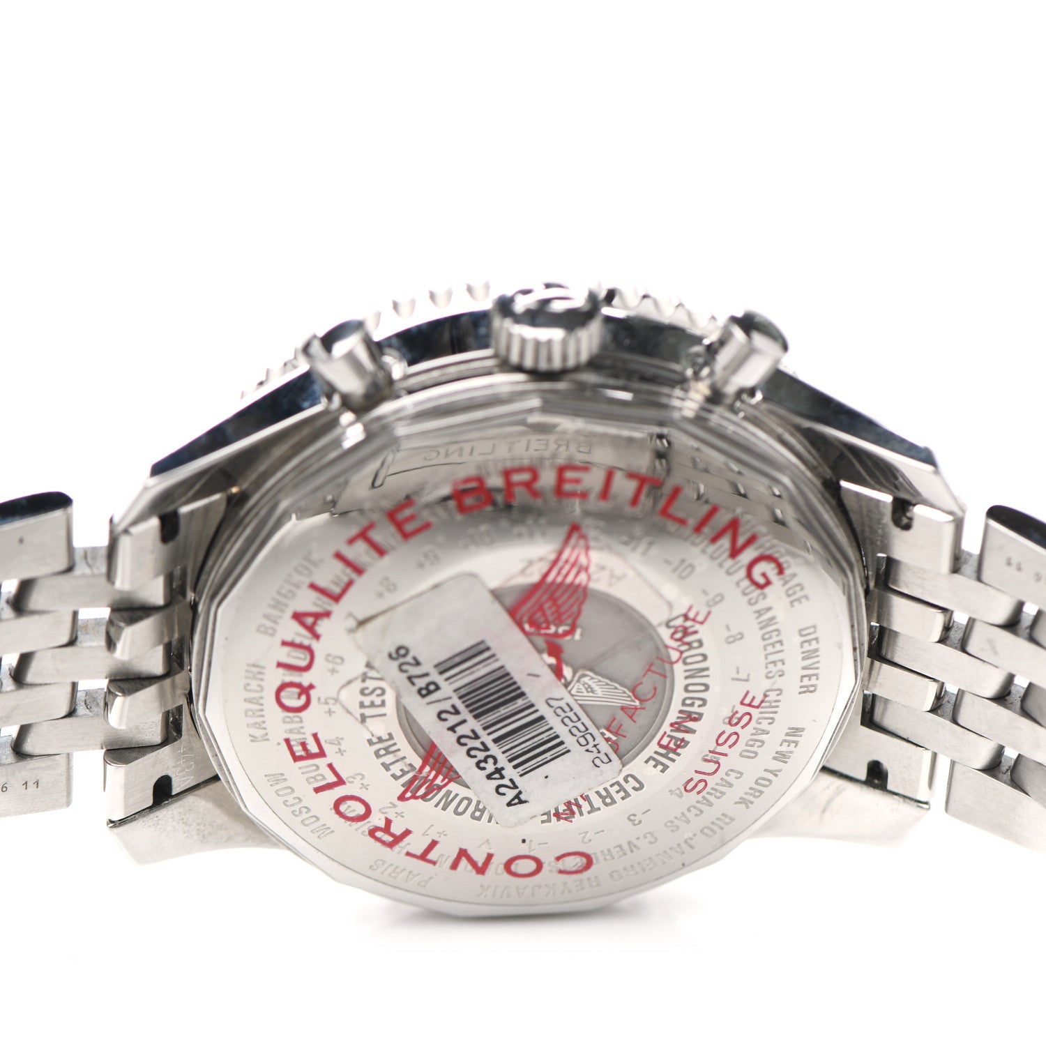 Breitling Stainless Steel 46mm Navitimer GMT World Automatic Watch Black A24322 4 of 5