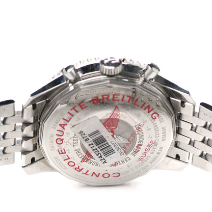 Breitling Stainless Steel 46mm Navitimer GMT World Automatic Watch Black A24322 4 of 5