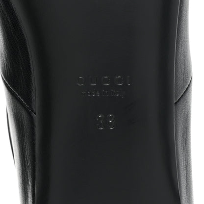 Gucci Malaga Kid Snakeskin Interlocking G Ballet Flats 38 Black 6 of 8