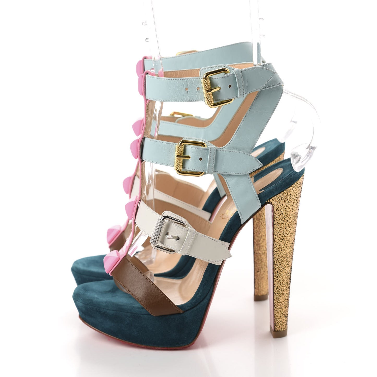 Patent Suede Glitter Rocknbuckle 140 Sandals 36.5 Version Dolly