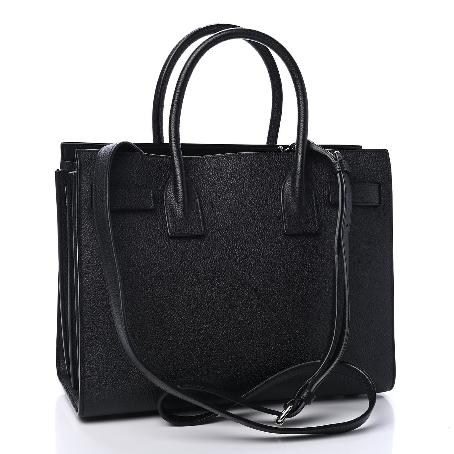 Grained Calfskin Baby Sac De Jour Black