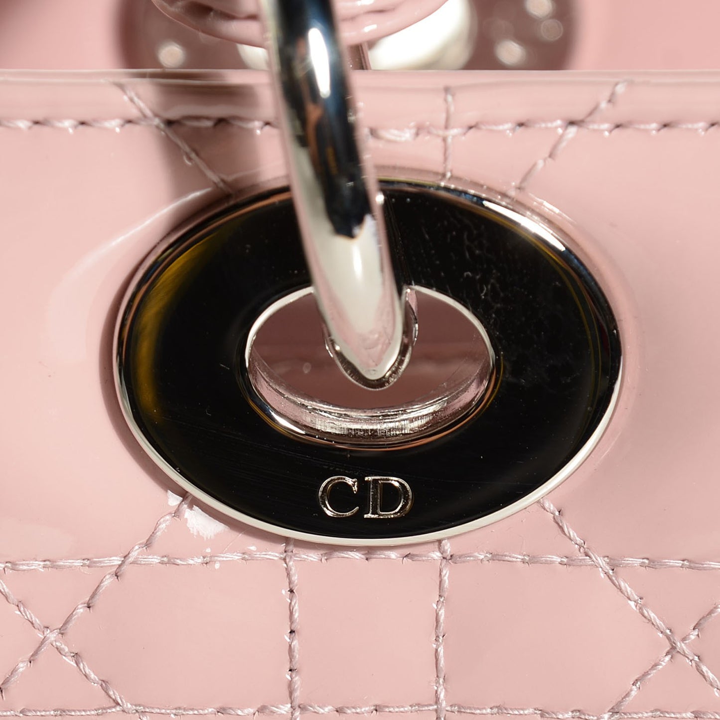 Patent Cannage Large Lady Dior Light Pink