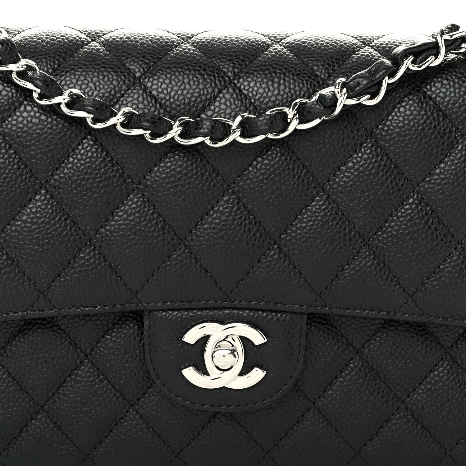 Chanel Caviar Quilted Medium Double Flap Black 8 of 10