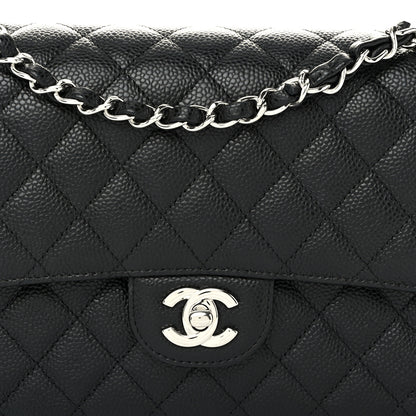 Chanel Caviar Quilted Medium Double Flap Black 8 of 10