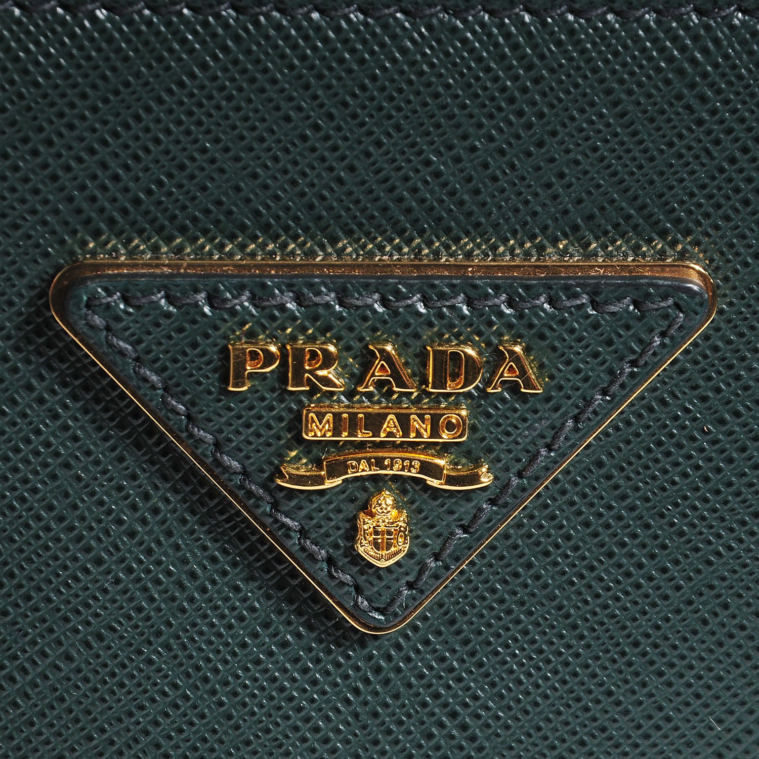 Prada Saffiano Lux Small Double Zip Tote Smeraldo 7 of 13