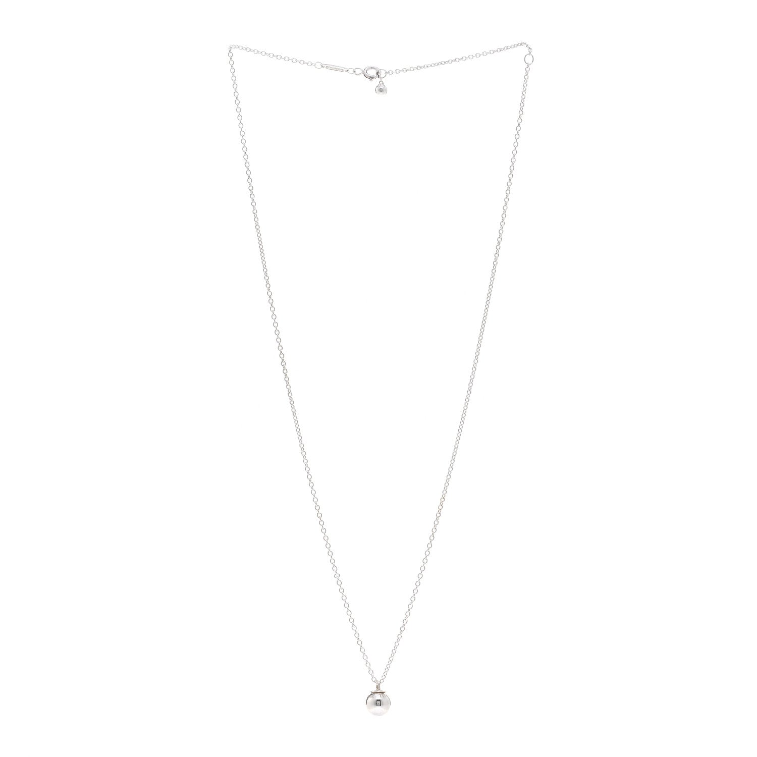 Tiffany Sterling Silver 8mm HardWear Ball Pendant Necklace 3 of 4