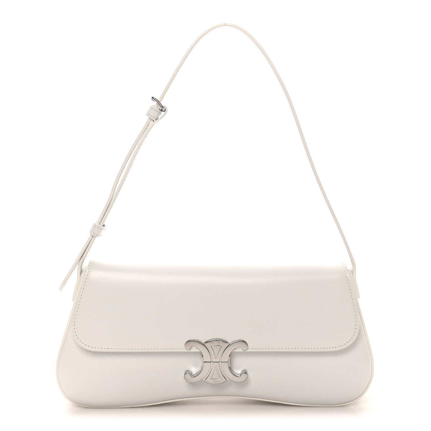 Shiny Calfskin Medium Lola Bag Blanc De Blanc