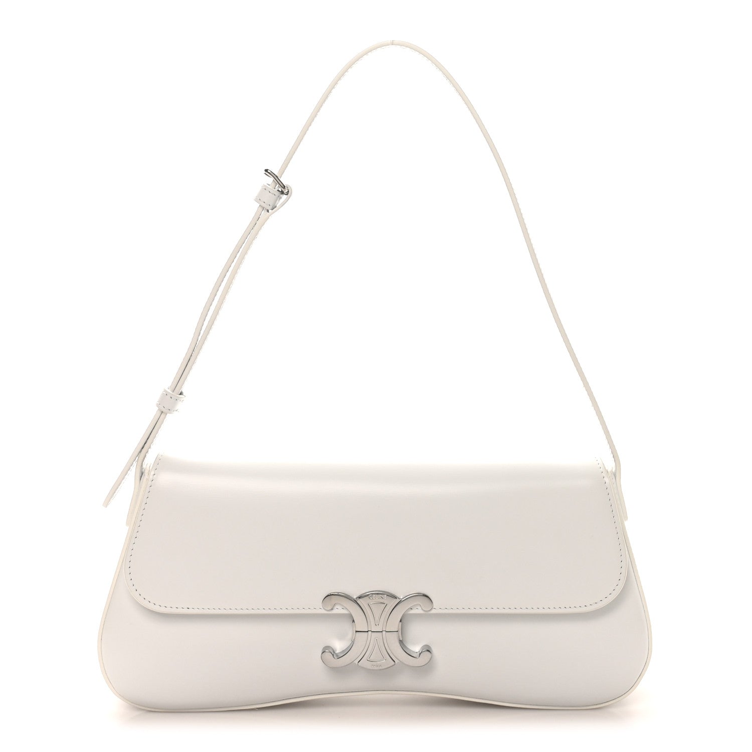 Celine Shiny Calfskin Medium Lola Bag Blanc De Blanc 1 of 9