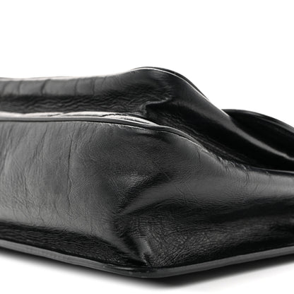 Saint Laurent Crinkled Calfskin Matelasse Monogram Medium Niki Chain Satchel Black 10 of 15