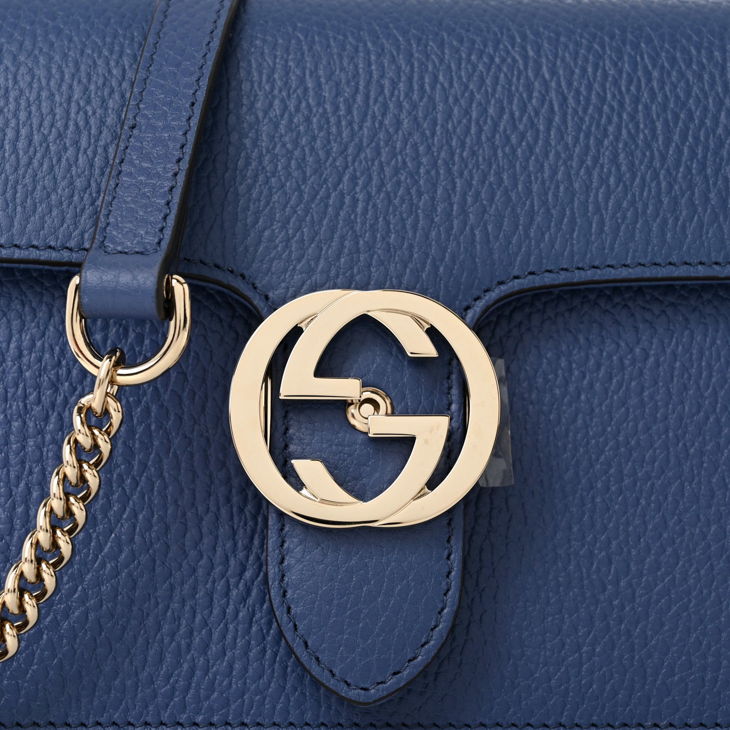Dollar Calfskin Small Interlocking G Shoulder Bag Caspian