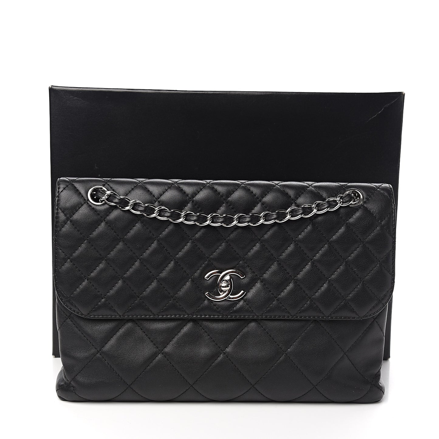 Calfskin Quilted In The Business Flap Bag Black