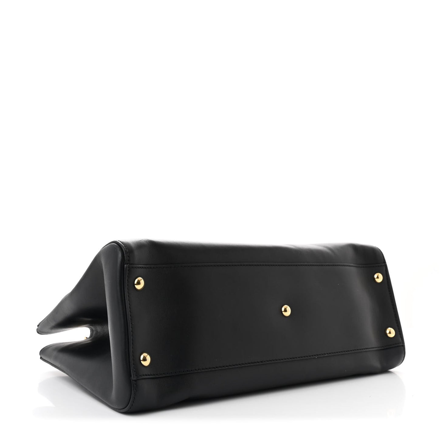 Calfskin Large Sylvie Top Handle Tote Black
