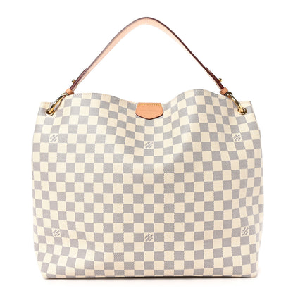 Louis Vuitton Damier Azur Graceful MM Rose Ballerine 1 of 9