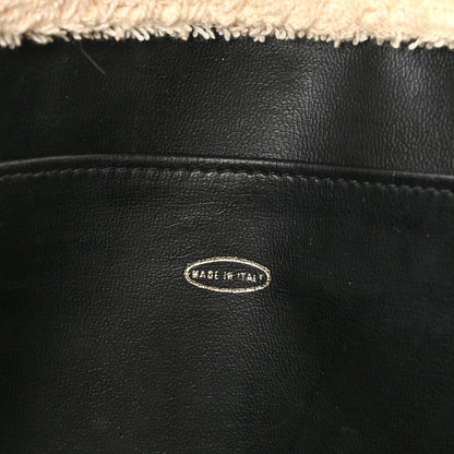 Chanel Terry Cotton CC Tote Black White 7 of 14