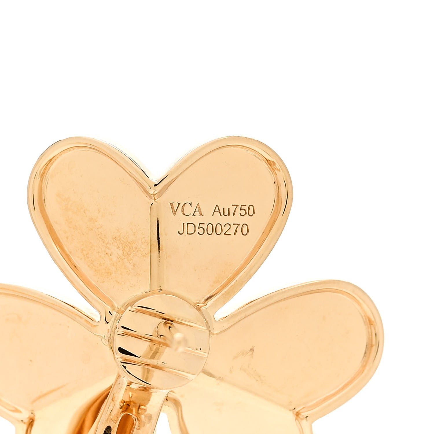 Van Cleef & Arpels 18K Yellow Gold Diamond Large Frivole Earrings 4 of 5