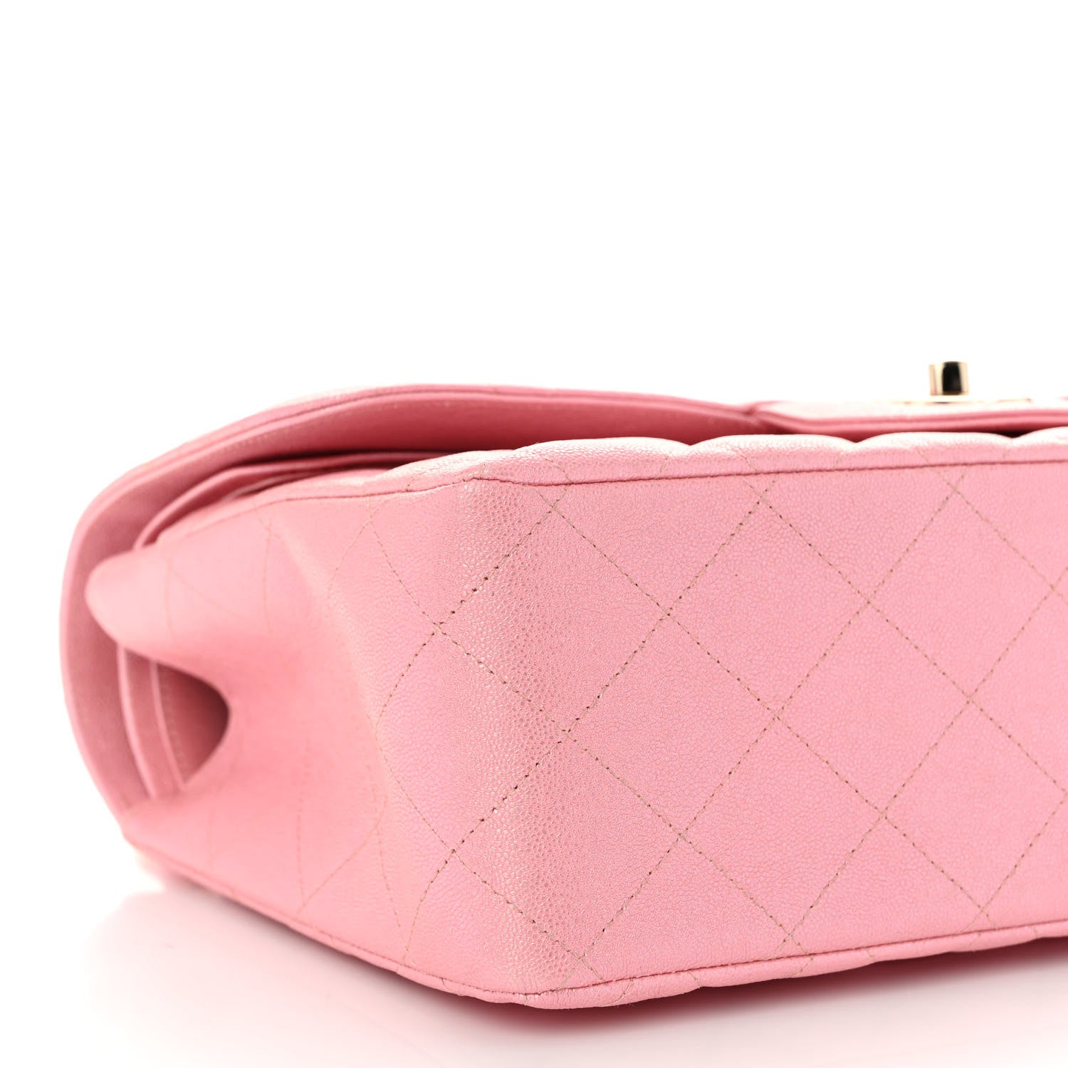 Chanel Iridescent Caviar Quilted Jumbo Double Flap Rose Pink 9 of 11
