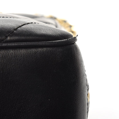 Chanel Lambskin Chevron Quilted Camera Case Black 8 of 10