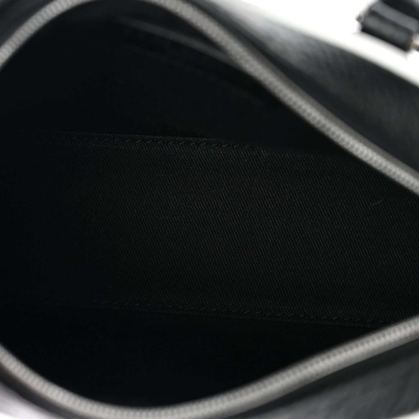 Calfskin Bowling Bag Black White