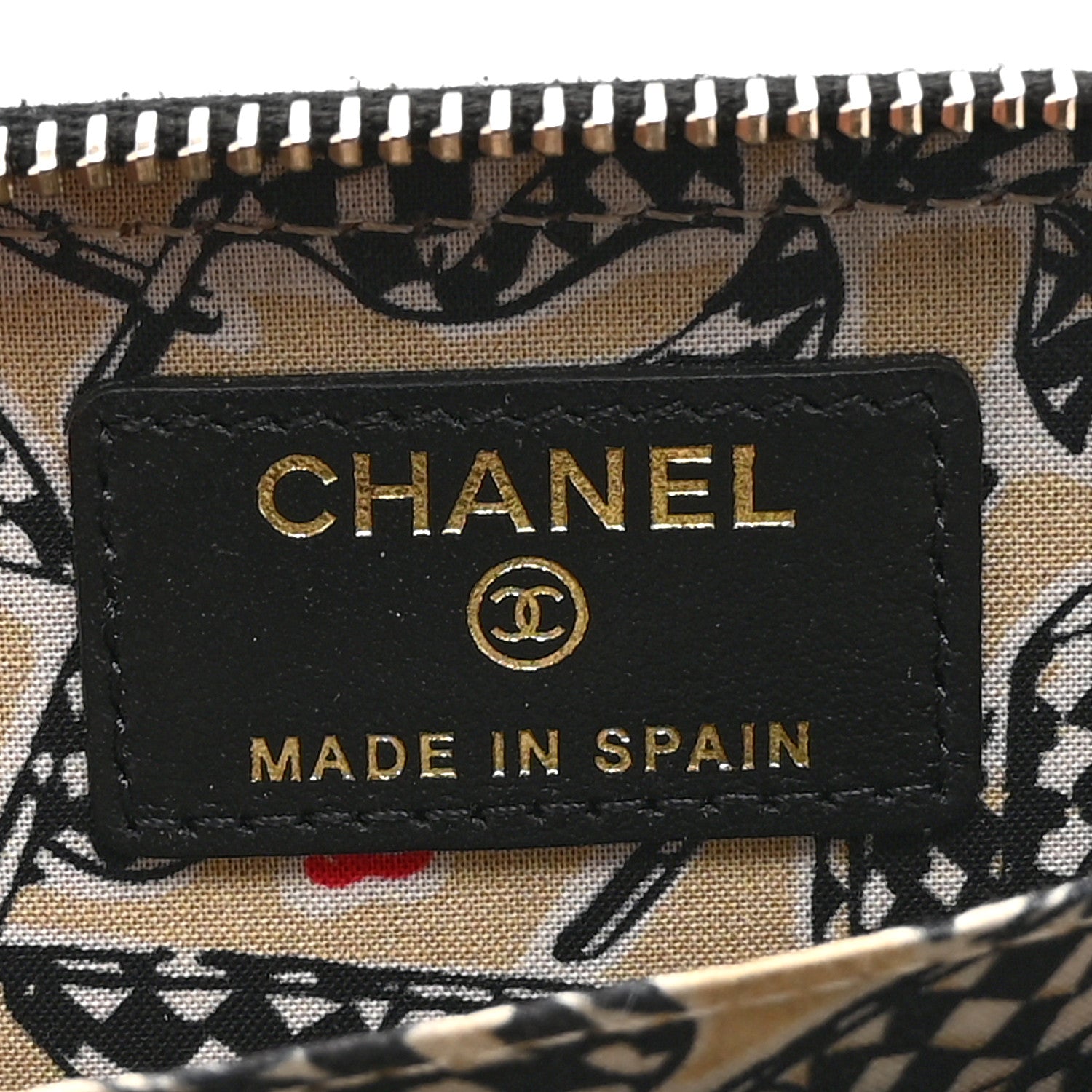 Chanel Caviar Quilted Striated CC Zip Coin Purse Black 6 of 9