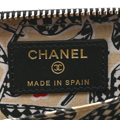 Chanel Caviar Quilted Striated CC Zip Coin Purse Black 6 of 9