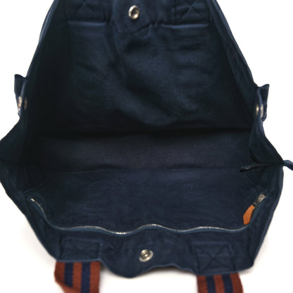Hermes Canvas Herline Tote MM Navy 4 of 13
