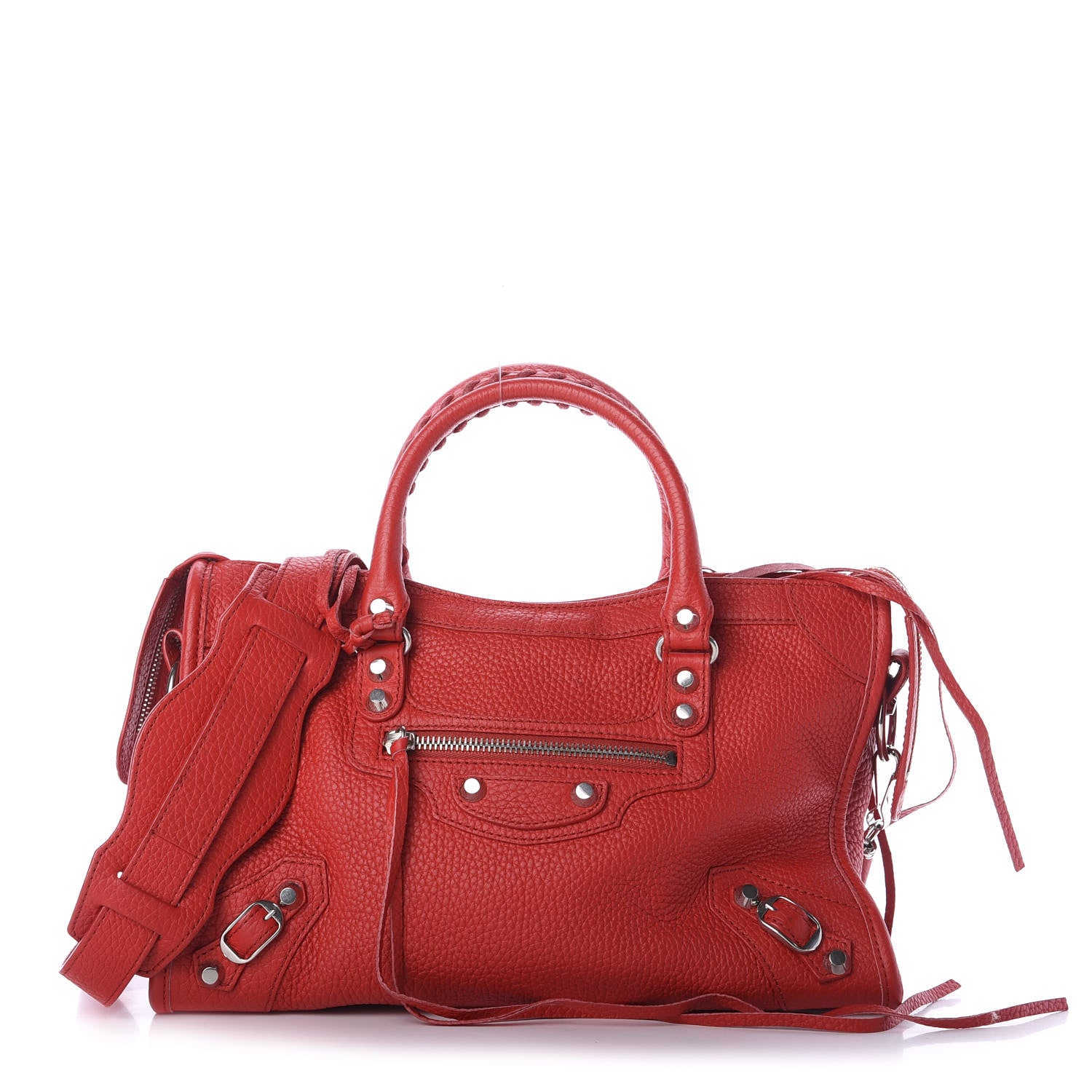 Balenciaga Vibrato Calfskin Classic Silver Hardware S City Rouge Cerise 4 of 13