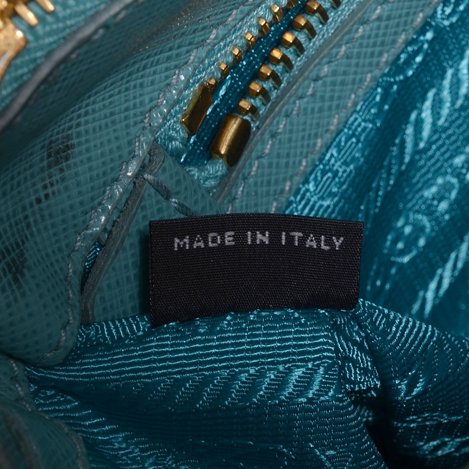 Prada Saffiano Lux Mini Galleria Double Zip Tote Anice 9 of 10