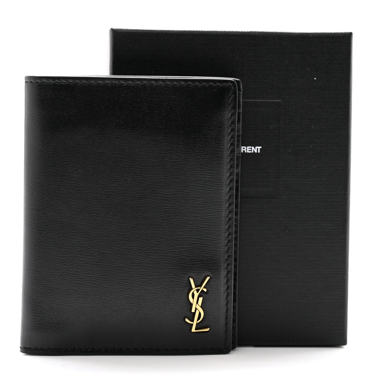 Calfskin Techno Credit Card Wallet Black