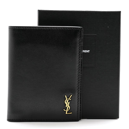 Saint Laurent Calfskin Techno Credit Card Wallet Black 9 of 9