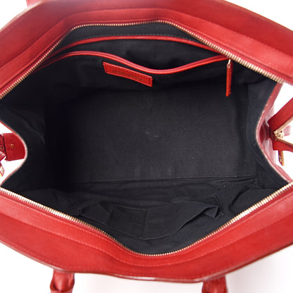 Saint Laurent Sheepskin Medium Cabas ChYc Red 4 of 12