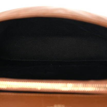 Saint Laurent Sheepskin Matelasse Chevron Monogram Medium College Bag Cognac 5 of 13