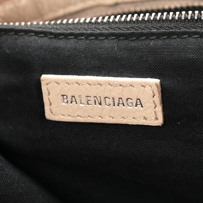 Balenciaga Agneau Classic Silver Hardware City Logo Strap Light Beige Black 7 of 12