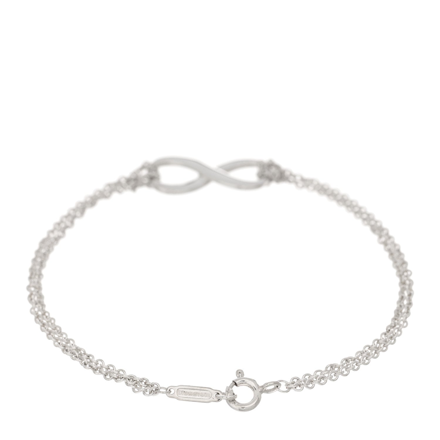 Tiffany Sterling Silver Infinity Double Chain Bracelet 2 of 4