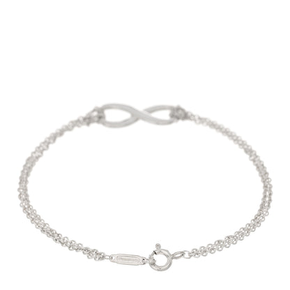 Tiffany Sterling Silver Infinity Double Chain Bracelet 2 of 4