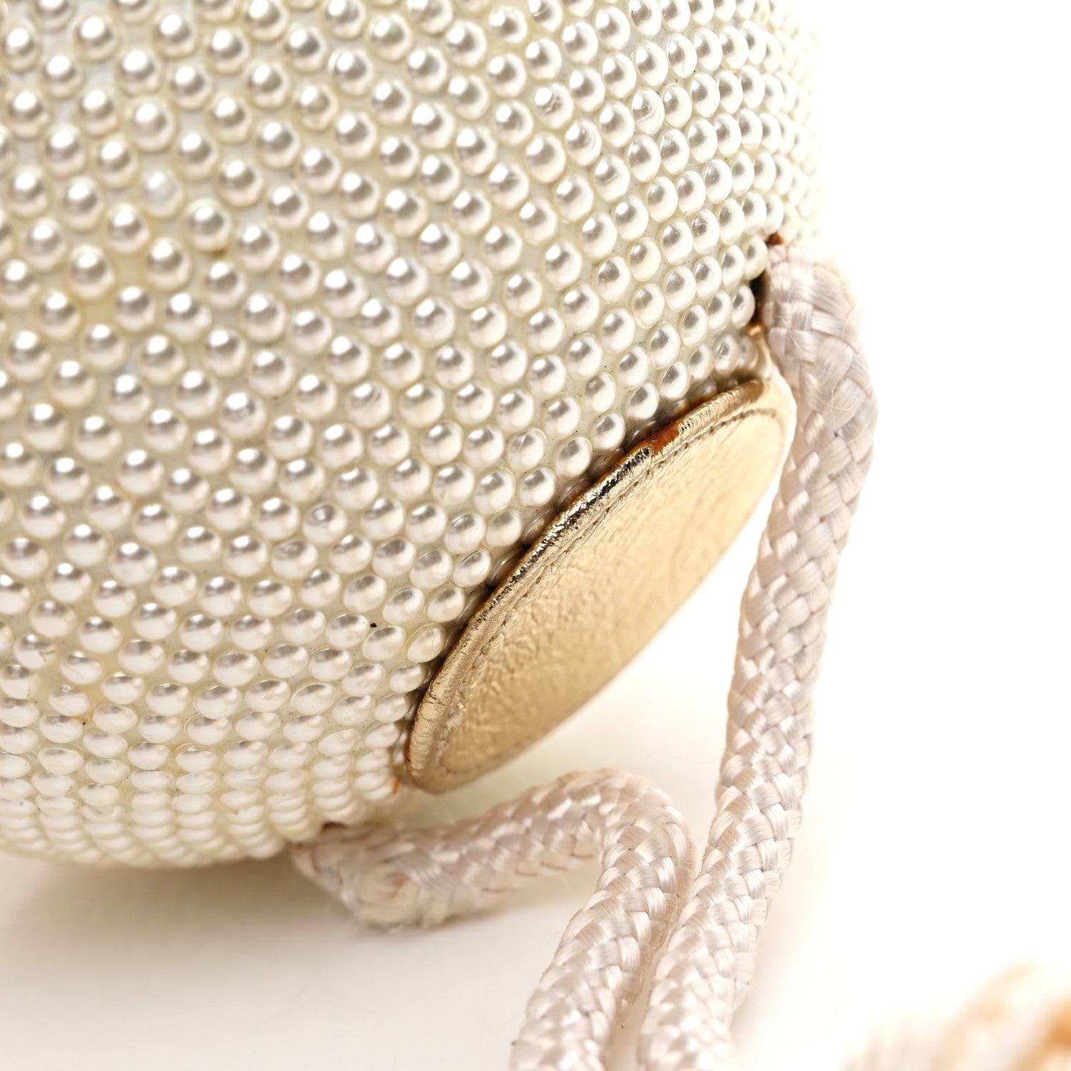 Judith Leiber Swarovski Crystal Disco Ball Minaudiere Clutch White Gold 11 of 14