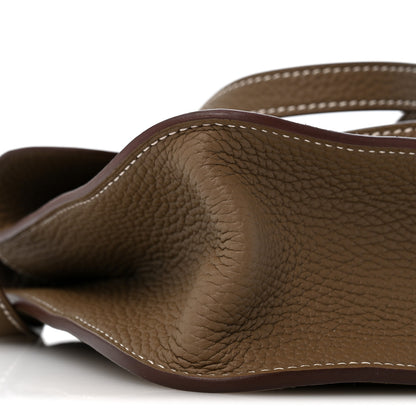 Hermes Taurillon Clemence Halzan 25 Etoupe 9 of 12