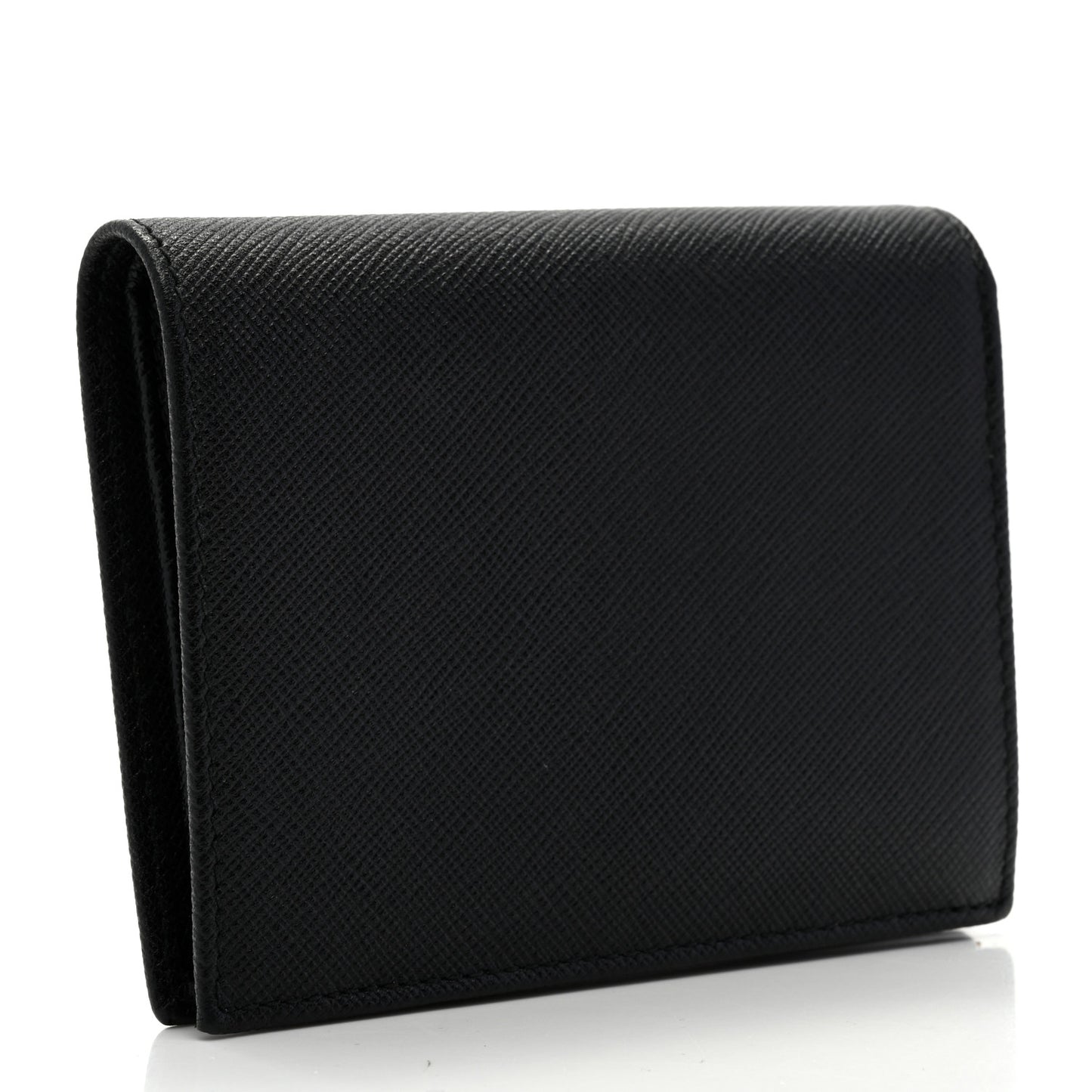 Saffiano Triangle Bi-Fold Wallet Black