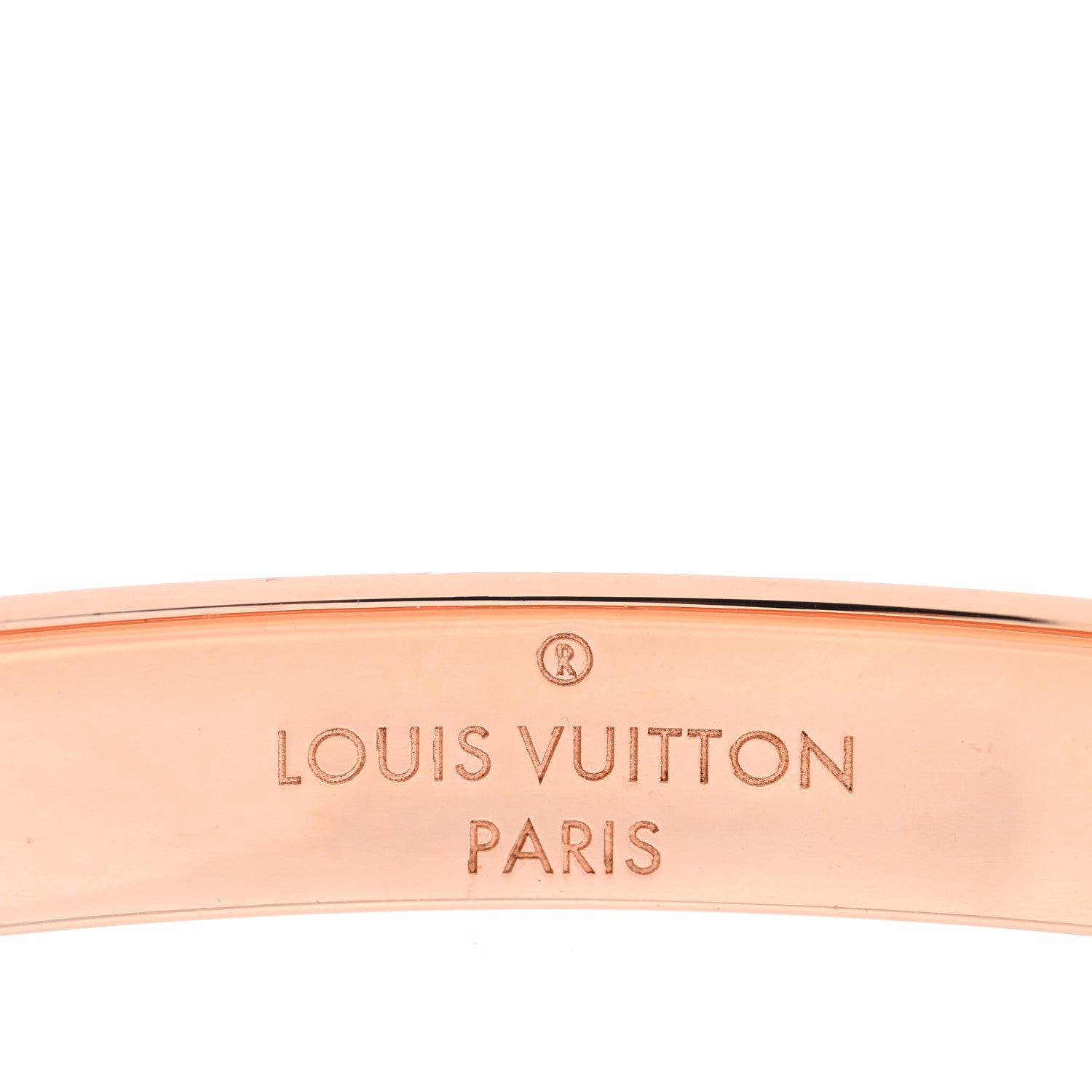 Louis Vuitton Brass Monogram Nanogram Cuff S Pink Gold 4 of 5