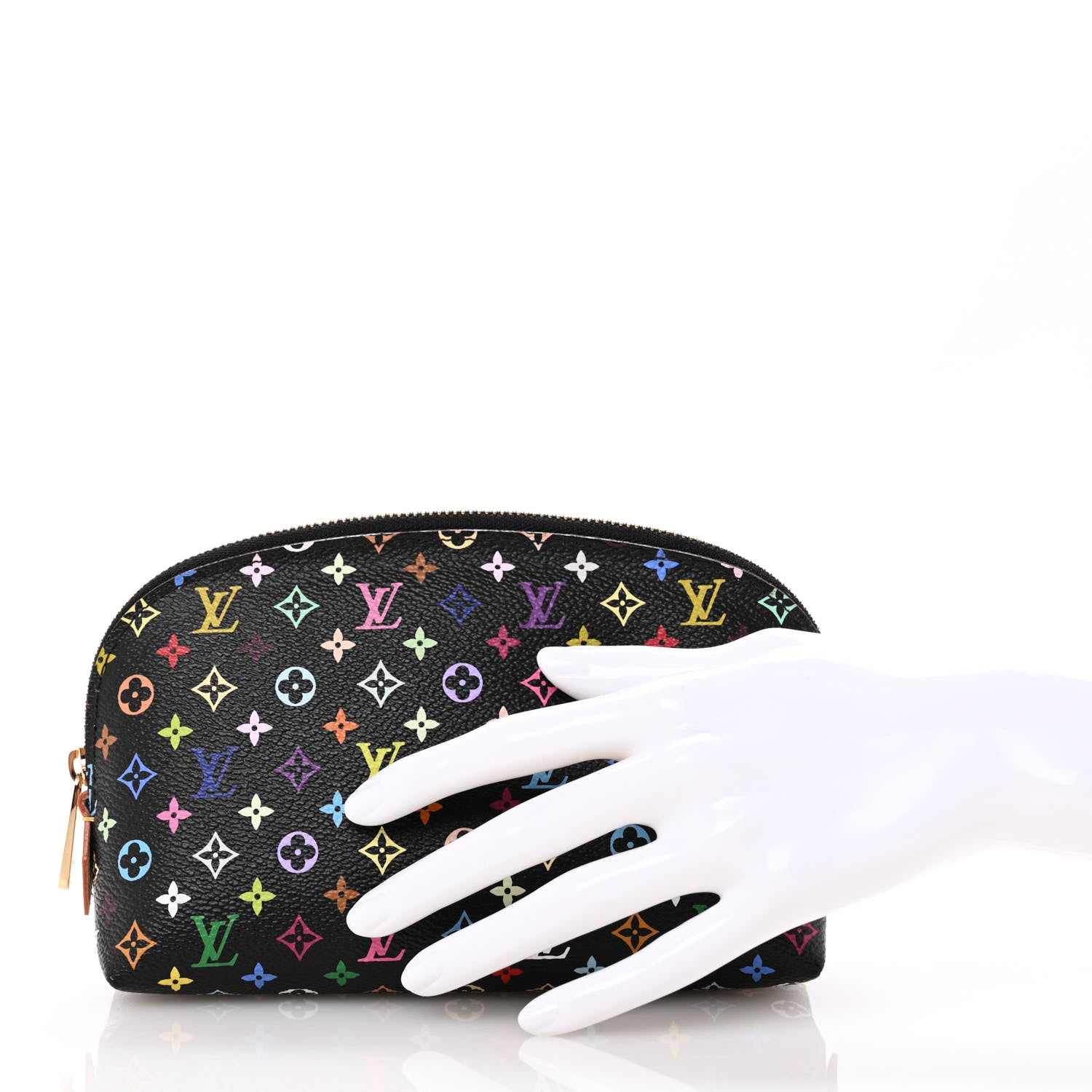 Louis Vuitton Monogram Multicolor Cosmetic Pouch Black Grenade 2 of 8