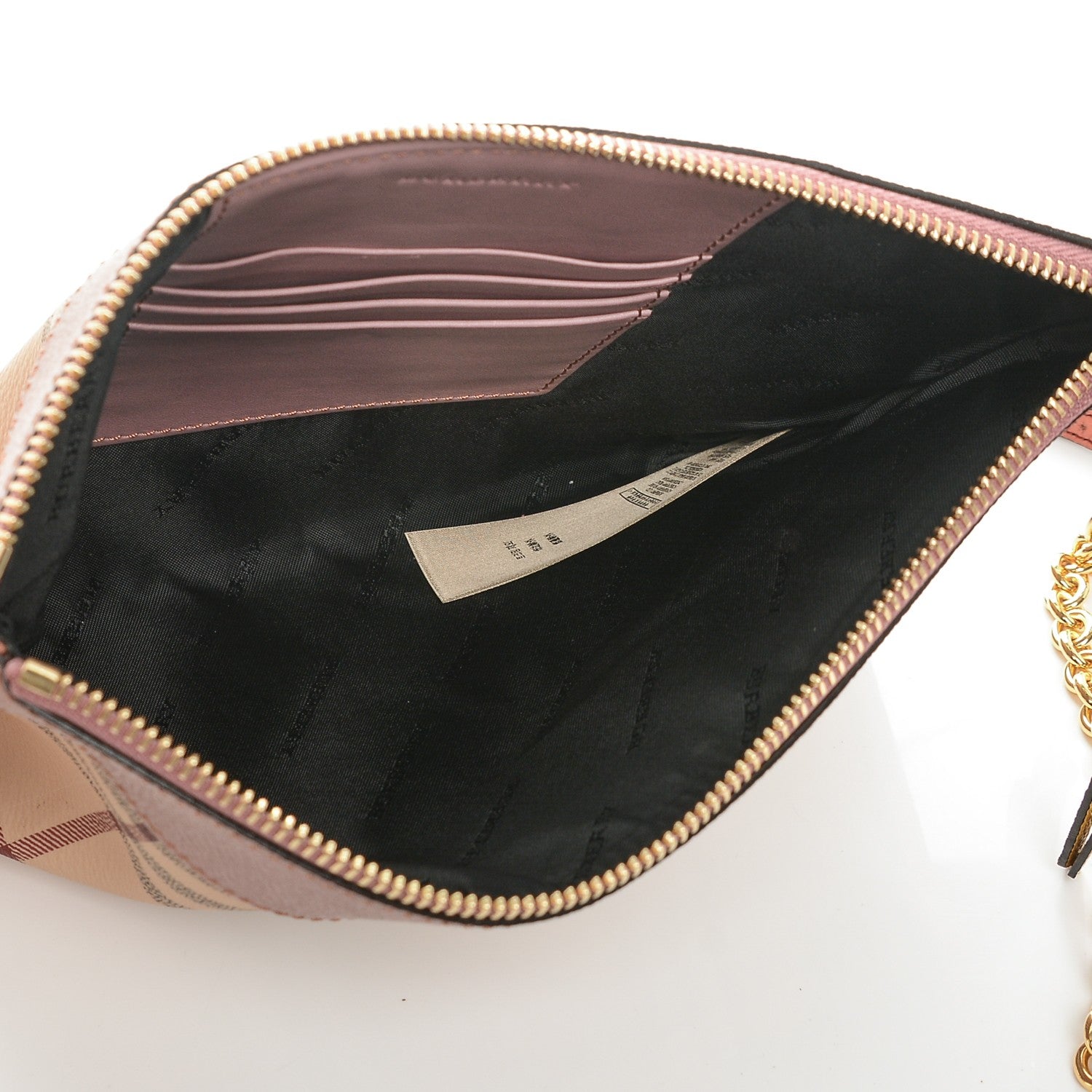 Burberry Haymarket Check Peyton Crossbody Dusty Pink 5 of 7