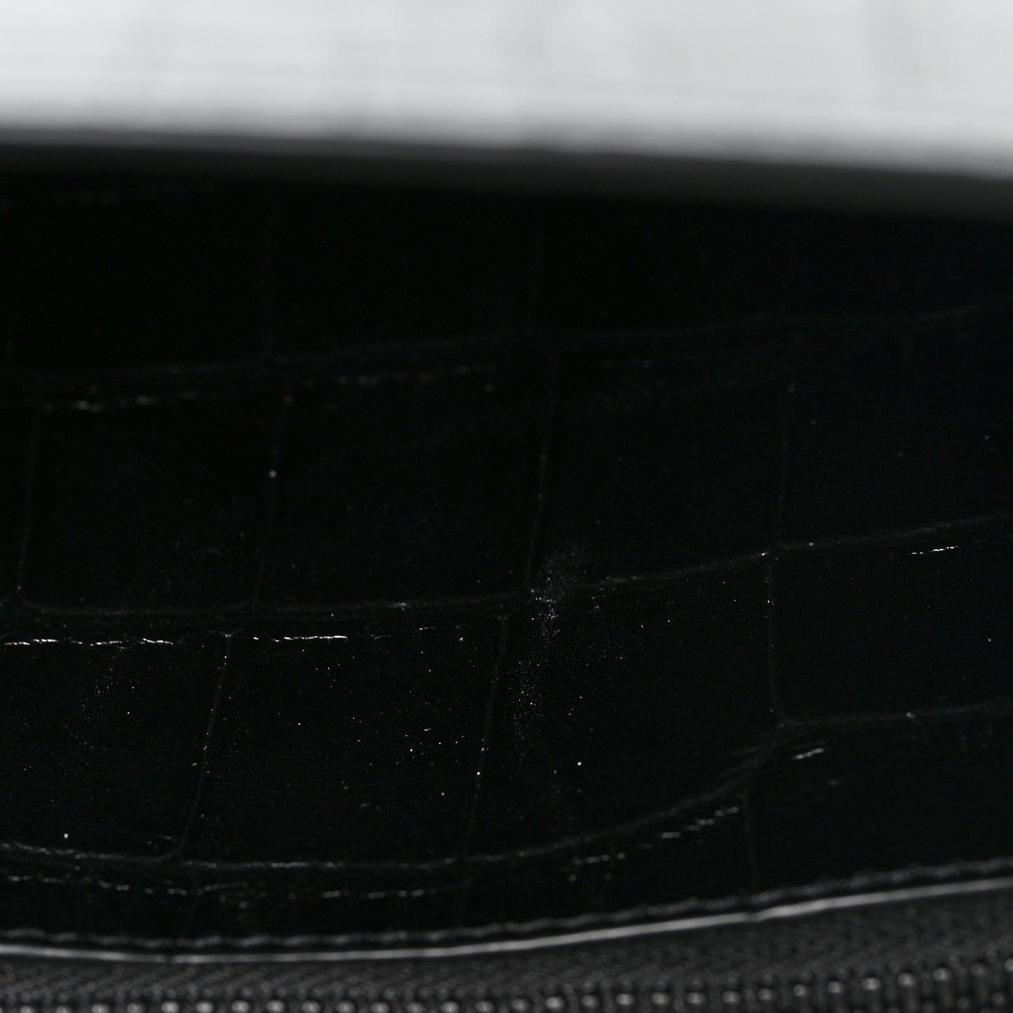 Calfskin Crocodile Embossed Large Sac De Jour Carryall Black