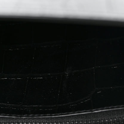 Saint Laurent Calfskin Crocodile Embossed Large Sac De Jour Carryall Black 11 of 12