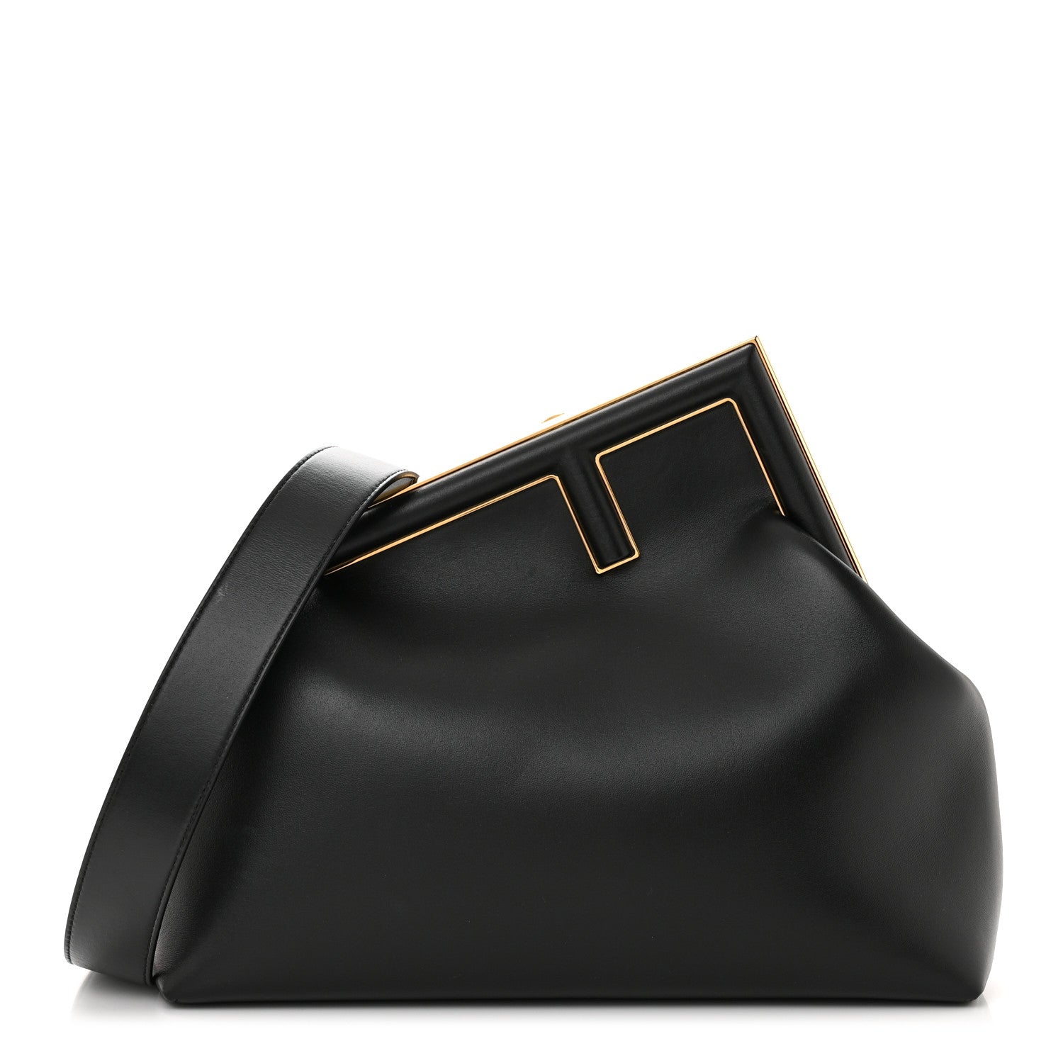 Fendi Shiny Nappa Medium Fendi First Black 1 of 10