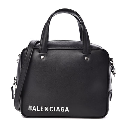 Balenciaga Shiny Day Calfskin XS Triangle Square Bag Black 1 of 10