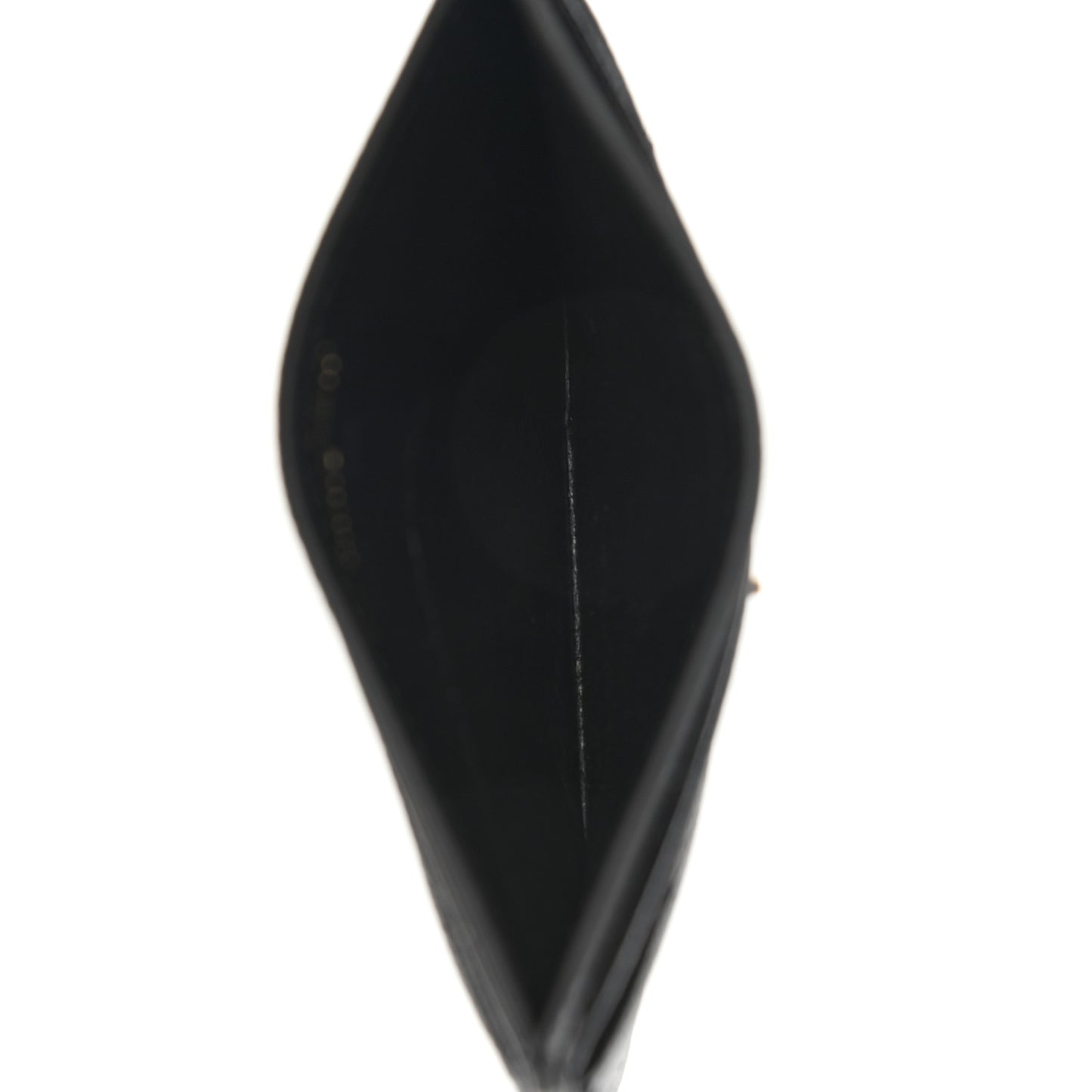 Grain De Poudre Matelasse Chevron Monogram Credit Card Case Black