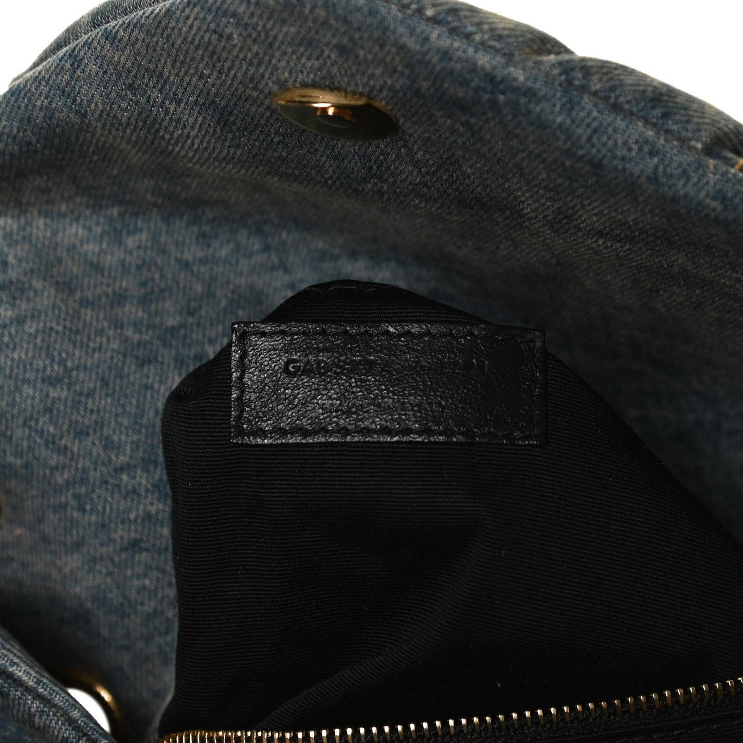 Denim Quilted Small Loulou Puffer Monogram Chain Satchel Blue Cinnamon