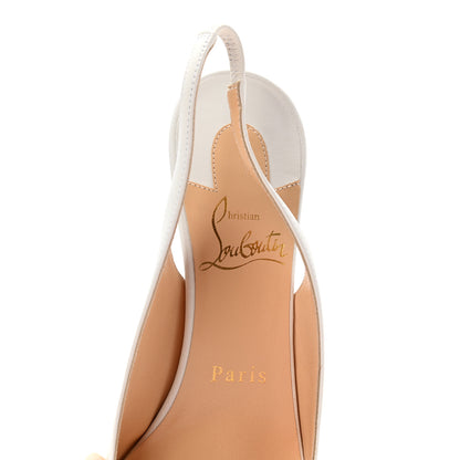 Christian Louboutin Nappa Clare Sling 80 Pumps 36 White 7 of 7