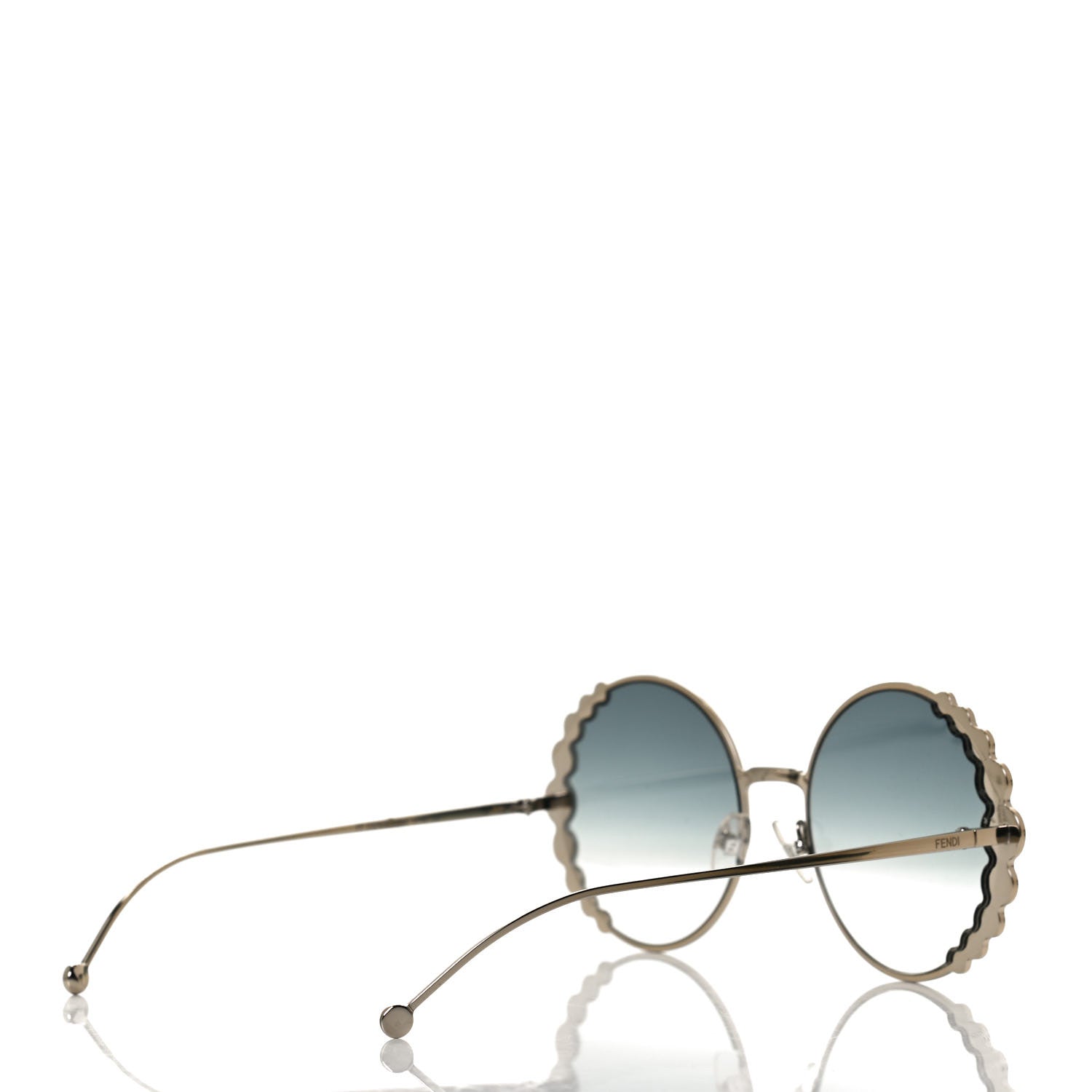 Fendi Crystal Round Sunglasses FF0324/S Silver 4 of 6